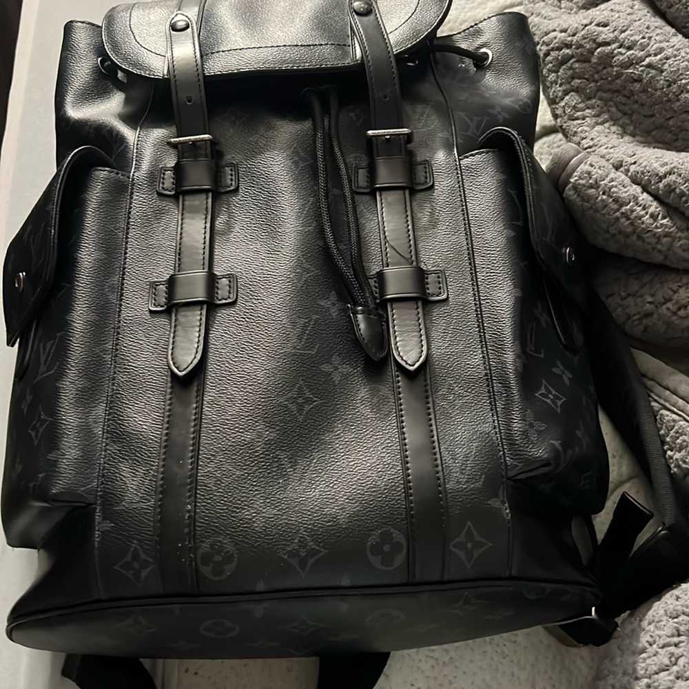 Louis Vuitton Christopher Backpack with Monogram Design and Spacious Interior